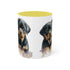 Rottweiler Pupies - Color Accent Mugs, 11oz